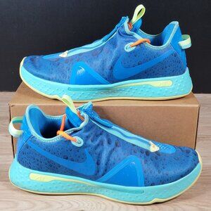 Nike PG 4 NBA 2K20 Gatorade Shoes Mens Sz 14 Blue Basketball Athletic CZ6202-400
